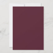 Einladung der Sporty Burgundy White Graduation Par (Rückseite)