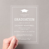 Einladung der Sporty White Graduation Party (Insitu (Handheld))