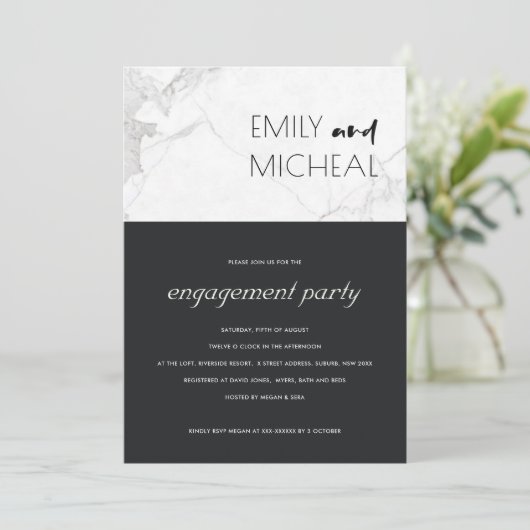 EINLADUNG DER STÄDTISCHEN PARTEI FÜR SCHWARZ-WEISS (Stehend Vorderseite)