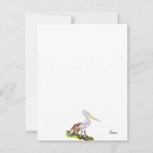 Einladung : Der Stork; Pelican ist hier (Rückseite)