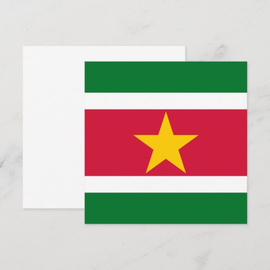 Einladung der Suriname-Flagge (Vorne/Hinten)