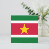 Einladung der Suriname-Flagge (Stehend Vorderseite)