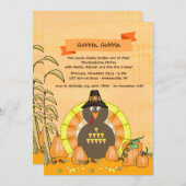 Einladung der Süßigkeits-Mais-Türkei Thansgiving (Vorne/Hinten)