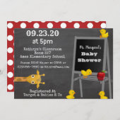 Einladung der Teacher-Kinderdusche (Vorne/Hinten)