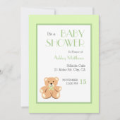 Einladung der Teddy Bear Dusche (Vorderseite)