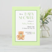 Einladung der Teddy Bear Dusche (Stehend Vorderseite)