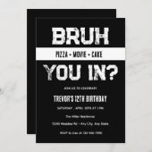 Einladung der Teenager zum Geburtstag (Vorne/Hinten)