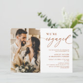 Einladung der Terracotta Rust Foto (Stehend Vorderseite)