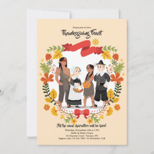 Einladung der Thanksgiving Charaktere