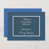 Einladung der Trägerring in blau-weiß (Vorne/Hinten)