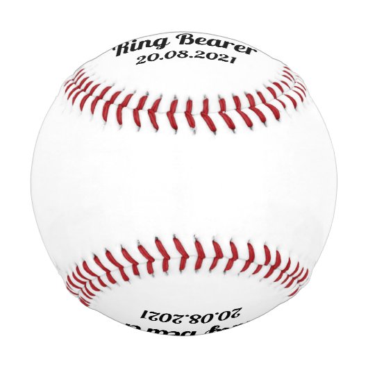 Einladung der Trägerring - Personalisierter Baseba Baseball (Rückseite)