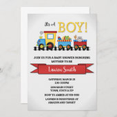 Einladung der Train Baby-Dusche (Vorne/Hinten)