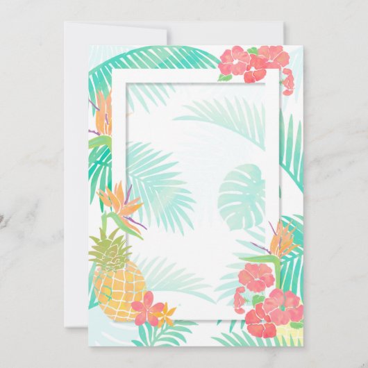 Einladung der Tropen Luau Aloha (Rückseite)