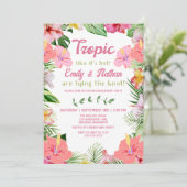 Einladung der Tropical Luau Engagement Party (Stehend Vorderseite)