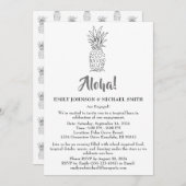 Einladung der Tropical Luau Engagement Party (Vorne/Hinten)