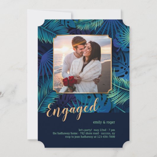 Einladung der Tropical Night Engagement Party (Vorderseite)