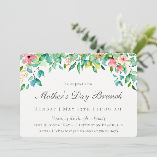 Einladung der tropischen Mutter zum Brunch (Stehend Vorderseite)