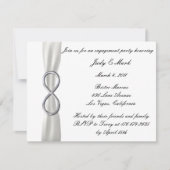 Einladung der unendlichen White Wedding-Engagement (Vorderseite)