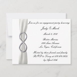 Einladung der unendlichen White Wedding-Engagement