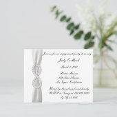 Einladung der unendlichen White Wedding-Engagement (Stehend Vorderseite)