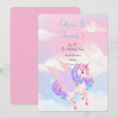 EINLADUNG DER UNICORN BIRTHDAY (Vorne/Hinten)