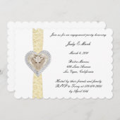 Einladung der Unicorn Yellow Lace Engagement Party (Vorne/Hinten)