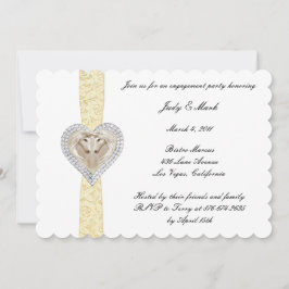 Einladung der Unicorn Yellow Lace Engagement Party