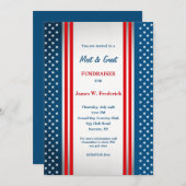 Einladung der US Flagge zu politischen Fundamental (Vorne/Hinten)