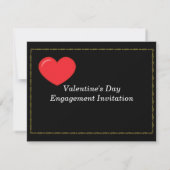 Einladung der Valentinstag-Engagement-Partei (Rückseite)