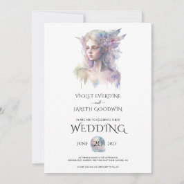 Einladung der verzauberten Fairy Woodland Hochzeit