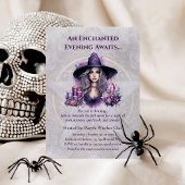 Einladung der verzauberten Lila Hexe-Halloween-Par