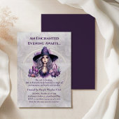 Einladung der verzauberten Lila Hexe-Halloween-Par