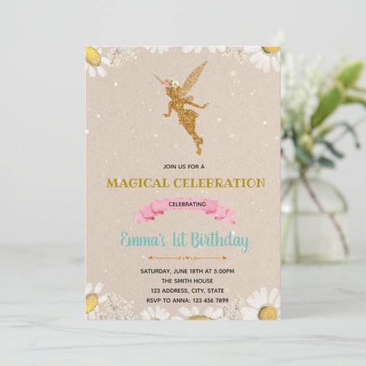 Einladung der verzauberten Märchenprinzessin zum G (Stehend Vorderseite)