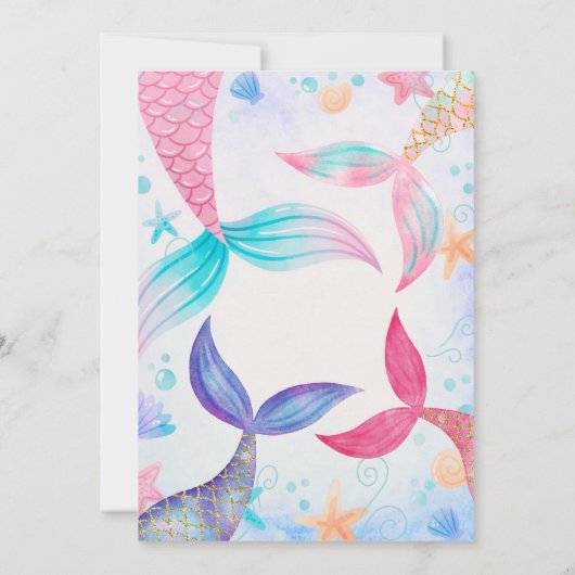 Einladung der verzauberten Meerjungfrau (Rückseite)