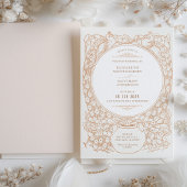 Einladung der verzauberten Pfauenhochzeit-Kontur