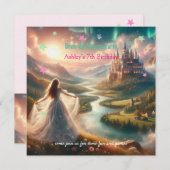 Einladung der verzauberten Prinzessin zum Geburtst (Vorne/Hinten)