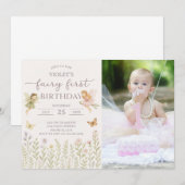 Einladung der verzauberten Waldfarm 1. Geburtstag (Vorne/Hinten)