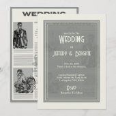 Einladung der Vintage Wedding Zeitung (Vorne/Hinten)