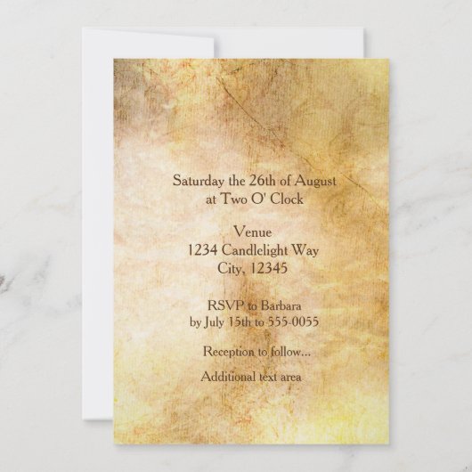 Einladung der Vintagen Aschenputtel (Rückseite)