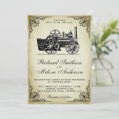 Einladung der Vintagen Dampflokomotive (Stehend Vorderseite)