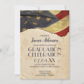 Einladung der Vintagen Flag-Patriotischen Graduier (Vorderseite)