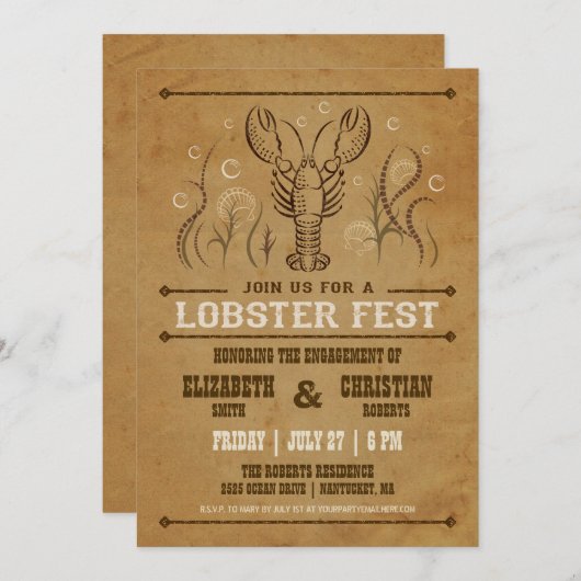 Einladung der Vintagen Lobbylobby (Vorne/Hinten)