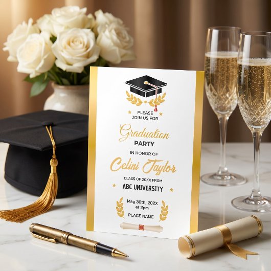 Einladung der von Hand gezeichnet Gradient Graduat
