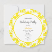 Einladung der Wasserfarben-Zitrone (Rückseite)