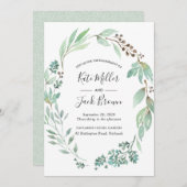 Einladung der Watercolor Greenerity Party (Vorne/Hinten)