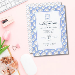 Einladung der Wedgewood Monogram Graduation Party