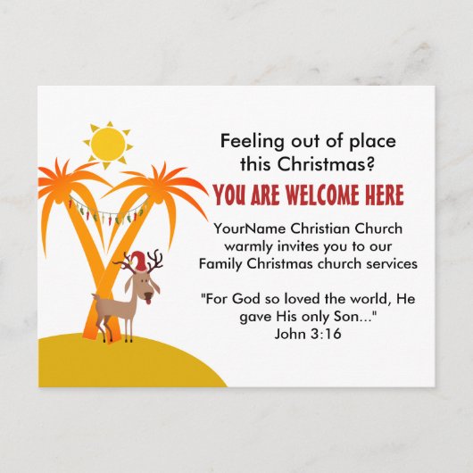 Einladung der Weihnachtskirchendienste (Vorderseite)