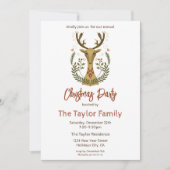 Einladung der Weihnachtsmann-Rentiere der Modernen (Vorderseite)