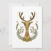 Einladung der Weihnachtsmann-Rentiere der Modernen (Rückseite)