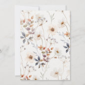 Einladung der weißen Blütenhochzeit im Herbst (Rückseite)